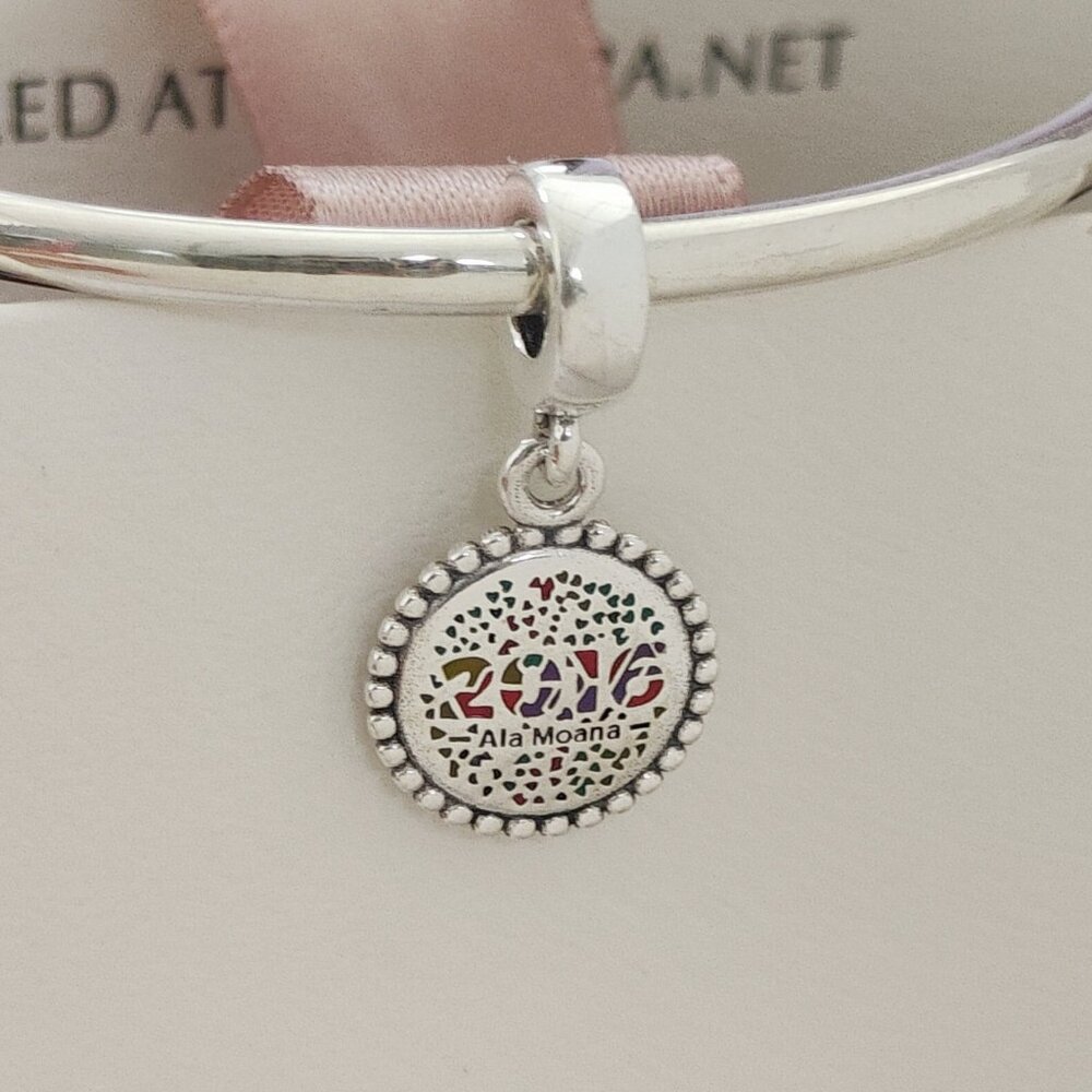 Pandora HAWAII Ala Moana Dangle Charm Bracelet Pendant S925 Silver with box